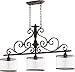 Quorum 6573-3-39 Transitional Three Light Island Pendant from San Miguel collection in Copper finish, 42.00 inches