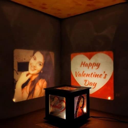 GIFTSVALLA Wooden Shadow Box with Electric Night Lamp Best Customized/Personalized Gifts | Birthday Gift, Best Gift for Girlfriend, Wife Special Latest, Gift for Anyone 1