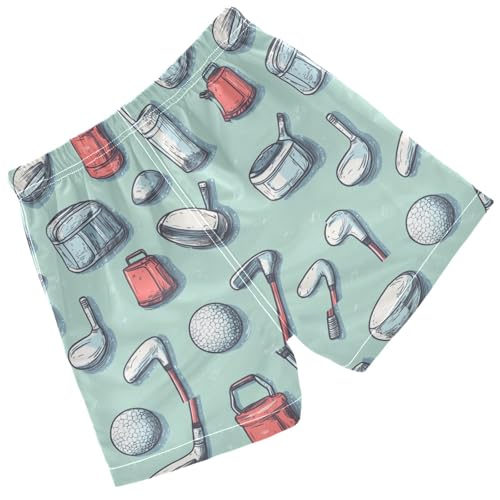 Pigsaly Boys' Swim Board Shorts Golf Sports Ball Boy's Swim Trunks Kids Swimwear 5T Multicolor2