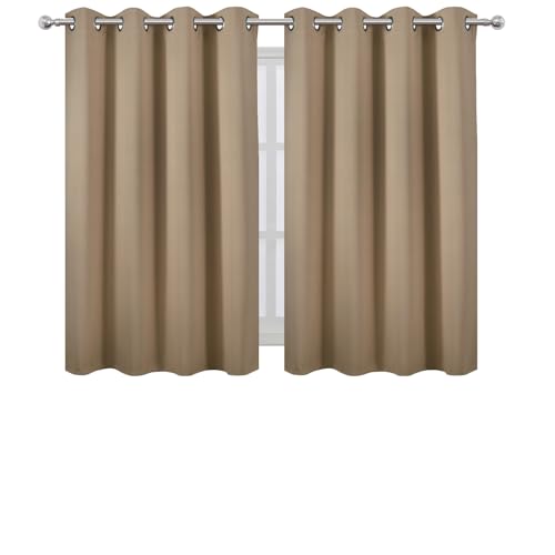 Image of LEMOMO Natural Thermal Blackout Curtains /52 x 45 Inch /Set of 2 Panels Room Darkening Curtains