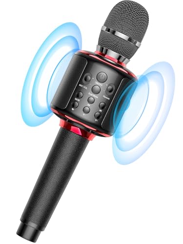 Wireless Bluetooth Karaoke Microphone, Built-in Loud Speaker