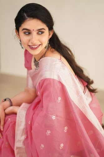 Image of Flosive Women's Cotton Saree With Blouse Piece