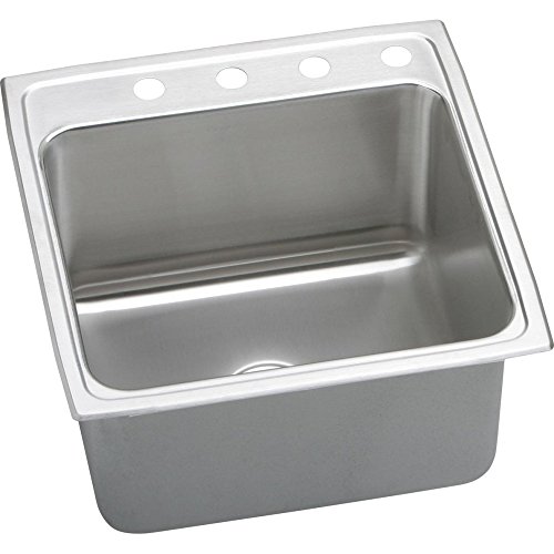 Elkay dlr222212 Gourmet 22 'Single lavabo fregadero de cocina de acero inoxidable calibre 18 F,