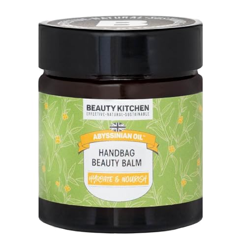 Image of Beauty Kitchen - Hydrating Abyssinian Oil Handbag Beauty Balm 30ml - Works As Cleanser, Eyebrow Hold, Lip Balm & Moisturiser - Portable - Vegan/Cruelty Free