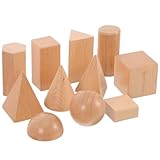 Gadpiparty 木製ブロック 立方体 積み木 幾何学 ブロック 3d 12個 木製 立体模型 算数 楕円 四角錐 幾何ブロック模型 学習用品 美術用品 漫画模型 収納バッグ付