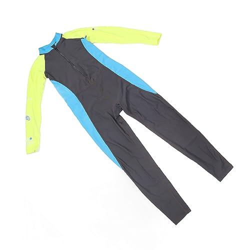 Roupa de banho infantil de secagem rápida UPF50+ proteção solar abertura frontal com zíper design co