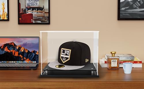 WANLIAN Clear Hat Display Case,Self-Assembly Acrylic Baseball Cap Holder Stand with Stainless Steel Risers, Perfect for Sports Caps & Mini Helmets (Assembly Required) by WANLIAN - Image 8
