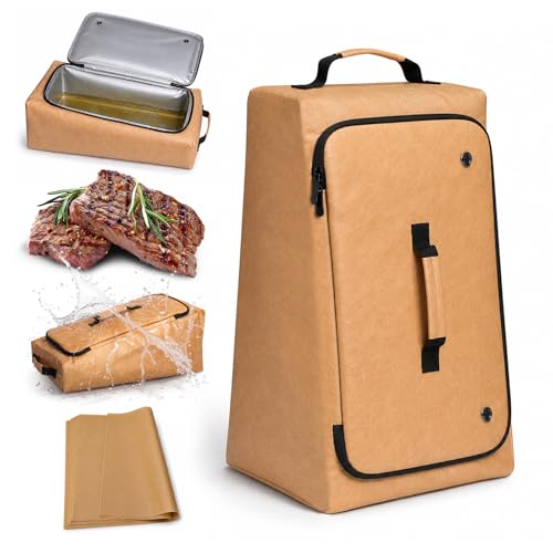 Image of BBQ Blanket for Resting Meat, 270 Opening Leak-Proof Insulated Meat Resting Bag with Butcher Paper, BBQ Brisket Blanket for Pork Shoulder /Steak /Turkey, Smoker Grilling Accessories Gifts for Men /Dad