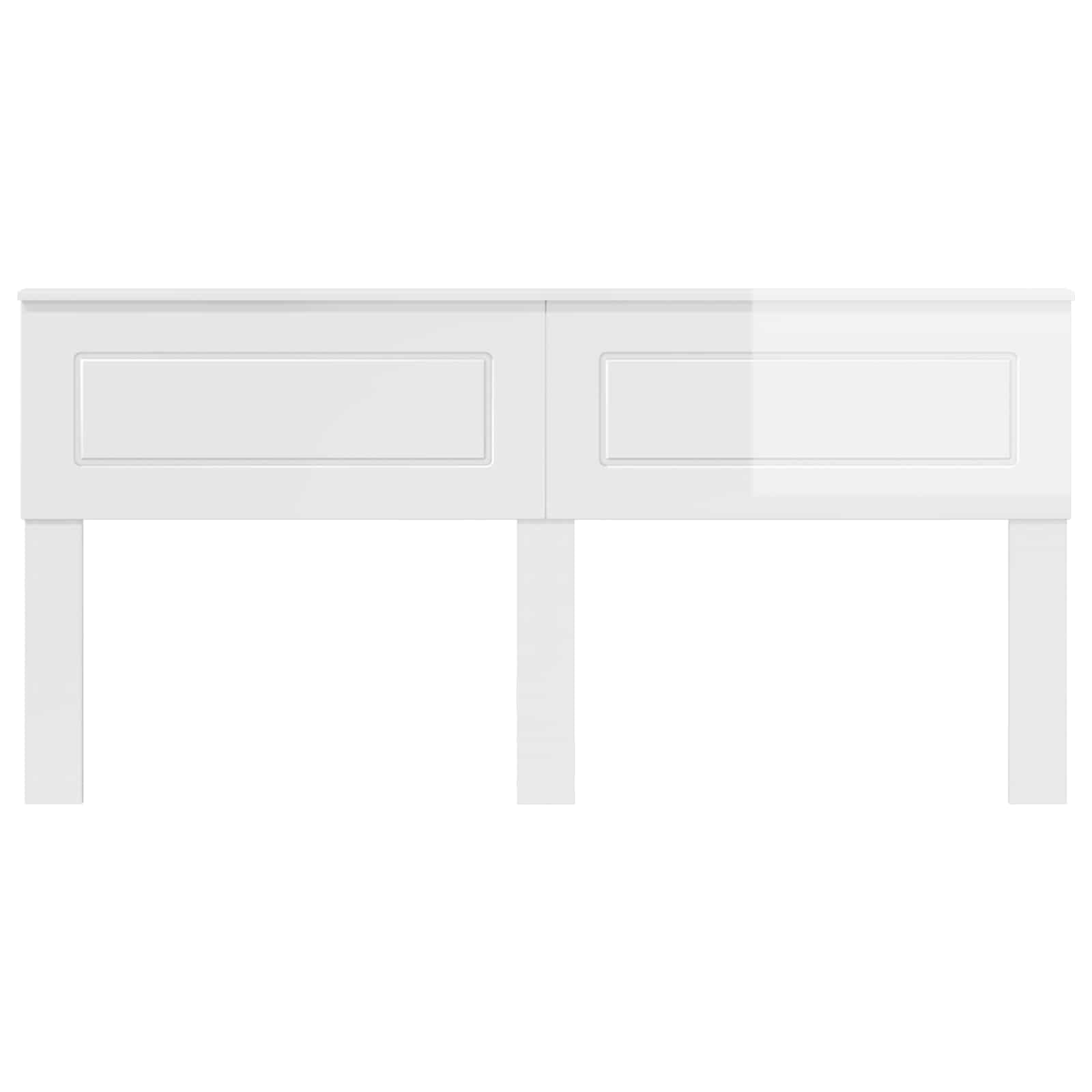 Cabecero de cama de madera blanco brillante de 203 x 90 cm, moderno cabecero de cama para dormitorio, fácil de limpiar, duradero, fácil montaje, elegante acabado en la pared para camas y