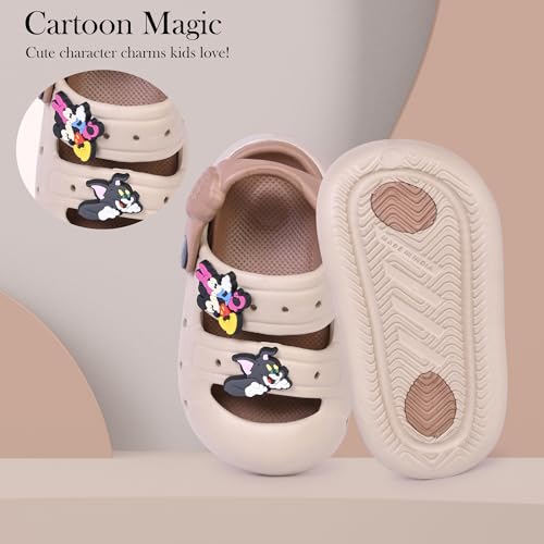 Image of GLJ Kids Comfort Clogs Sandals For Boy And Girl, 1 to 4 Years, Two-Strap Design, Easy To Wear Slip On, Dust and Waterproof, 7101
