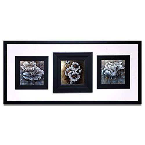 Image of Wens 'Floral Essence Embossed' Wall Art Painting (PS Wood, 37 cm x 80 cm x 3.75 cm)