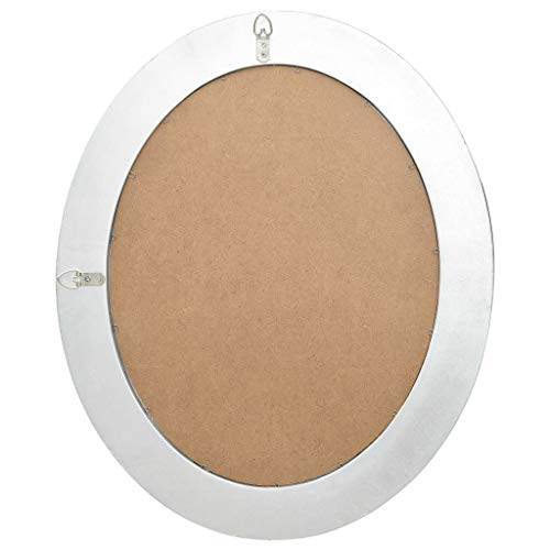Miroir mural baroque cadre bois argenté d'exception - 5