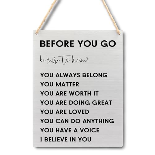Ryeolo Positive Affirmations Wall Decor, Inspirational Wood Signs Wall Hanging for Classroom Kids Room Decor, Positive Affirmations for Kids, 7.8x10.2 Inches Wall Pediments