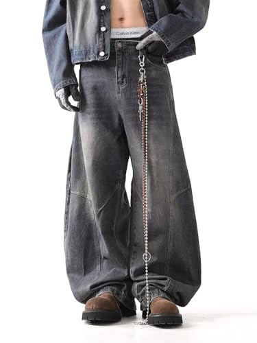 Y2k Wide Leg Jeans Baggy Goth Grunge Denim Pants Straight Loose Fit Hip Hop Jeans 90s Vintage Aesthetic Streetwear2