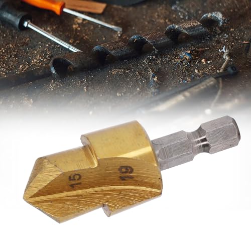 Broca escalonada para tubería PPR de 15–19 mm, con vástago hexagonal de 1/4 pulgada, para expansión y apertura de orificios miniatura 6