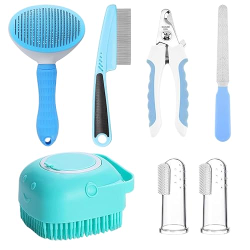 Kit de escova de cabelo de gato, kit de preparação para cães, Escova de cachorro com clipper e arqui