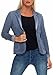 Produktbild Malito Damen Blazer im Washed Style | Sakko im Basic Look | Kurzjacke mit Knöpfen | Jacke - Jackett - Blouson 1652 (Jeansblau, L)