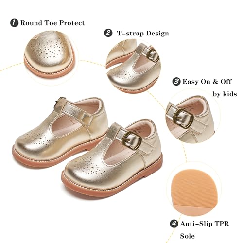 Image of Kiderence Toddler Girl Mary Jane School Uniform Dress Shoes Oxford Flats