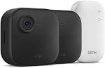 Blink Extérieur 4 – Caméra de sécurité intelligente sans fil, durée de vie de deux ans, 1080p HD vue de jour et infrarouge nuit en direct, conversation bidirectionnelle. – 2 système de caméra