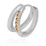 メンズピアス（ダブルリング） (シルバー×ゴールド)