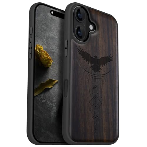 Carveit Magnetic Wooden Case for iPhone 16 Case, Wood Artisan