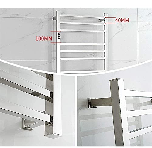 Sèche-Serviettes électrique Mural - 10 Barres, Acier Inoxydable 304, avec minuterie, pour Un Confort et Une commodité optimaux.