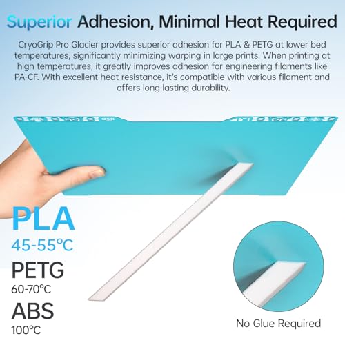 Image of BIQU CryoGrip Pro Glacier Panda Build Plate for Bambu-Lab H2D /H2S 3D Printer 355x346mm Double Sided Fine Textured Upgrade Spring Steel Plate Removable Surface Platform