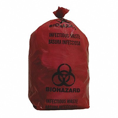 Grainger Biohazard Waste Container, 3 Gallon, Red