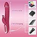 Waterproof Adult Tool for Women Today Silent Silicone Rabbit Ears Adult Toys for Women Today Pleasure Toy Set 10 Powerful Modes Thrusting & Games Date Night Realistic Handheld Gifts for Her (Red)