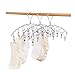 Set di 3 stendibiancheria in acciaio inox, antivento, appendiabiti per bucato, biancheria intima, asciugamani, reggiseni, vestiti per bambini, guanti (8 clip)