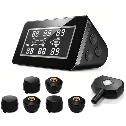 Solar RV Tire Pressure Monitoring System TPMS with 6 Sensors | Wi...