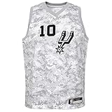 Outerstuff San Antonio Spurs DeMar DeRozan #10 NBA Big Boys Youth (8-20) City Edition Swingman Jersey, Grey/White Digi Medium (10-12)