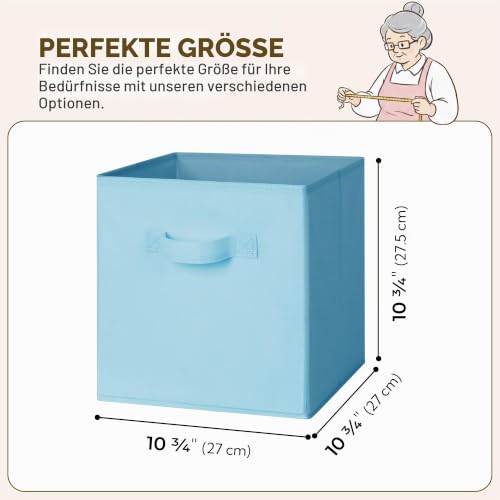GRANNY SAYS Aufbewahrungswürfel Stoff, Regalkörbe 27x27x27,5, Hellblau – Ansicht 2