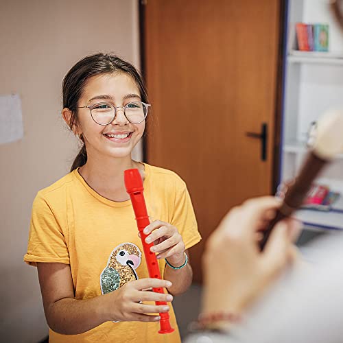 6 Pcs 8 Holes Soprano Recorder, Plastic Soprano Recorder Instrument Descant Flute Recorder German Style Soprano Recorder With Cleaning Rod For Kids, Students, Beginners, Class Rewards(6 Colors) #TOP5