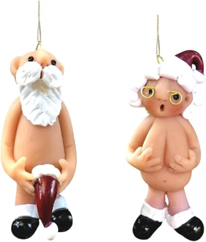 Lustige Weihnachtsdeko 2 Stück Set – Naughty Santa & Mrs Claus...