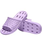 Ranberone Women's Shower Sandal Slippers Quick Drying Gym Shower Shoes Non Slip Soft Sole Open To...