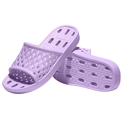 Chaussures de douche antidérapantes pour femme séchage rapide à trous
