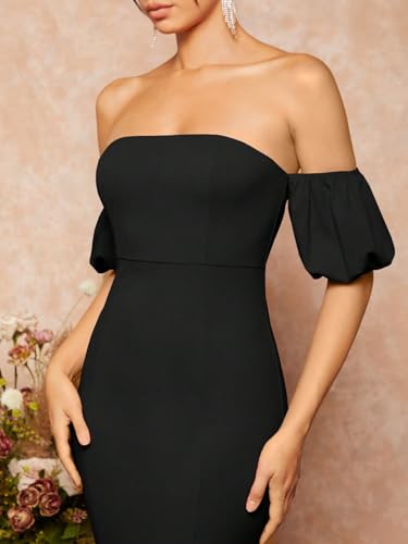 Image of KOTTY Women's Elegant Edge Meadow Frost Black Dress