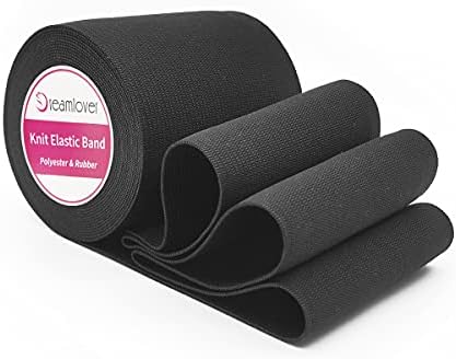 Dreamlover Elastic for Sewing, Thick Black Elastic, Lace Melting Band, 1.5 Inches x 12 Yards