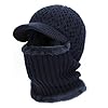 TAGVO Winter Knitted Balaclava Beanie Hat Warm Cycling Ski Mask, Women Windproof Hood, Balaclavas Heavyweight Thermal Fleece