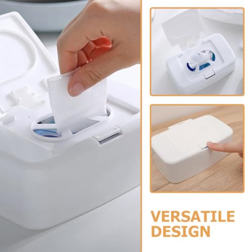 Boîte à lingettes humides blanches | Rangement plastique bébé et maison