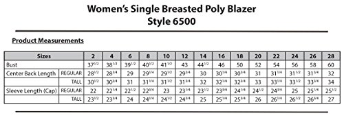 Edwards Garment Women's Two Button Single Breasted Blazer, Black, 0 R #TOP1