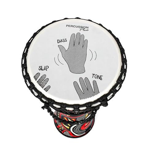 Djembé en corde Percussion Plus Carnival de 30,5 cm pour rythmes authentiques
