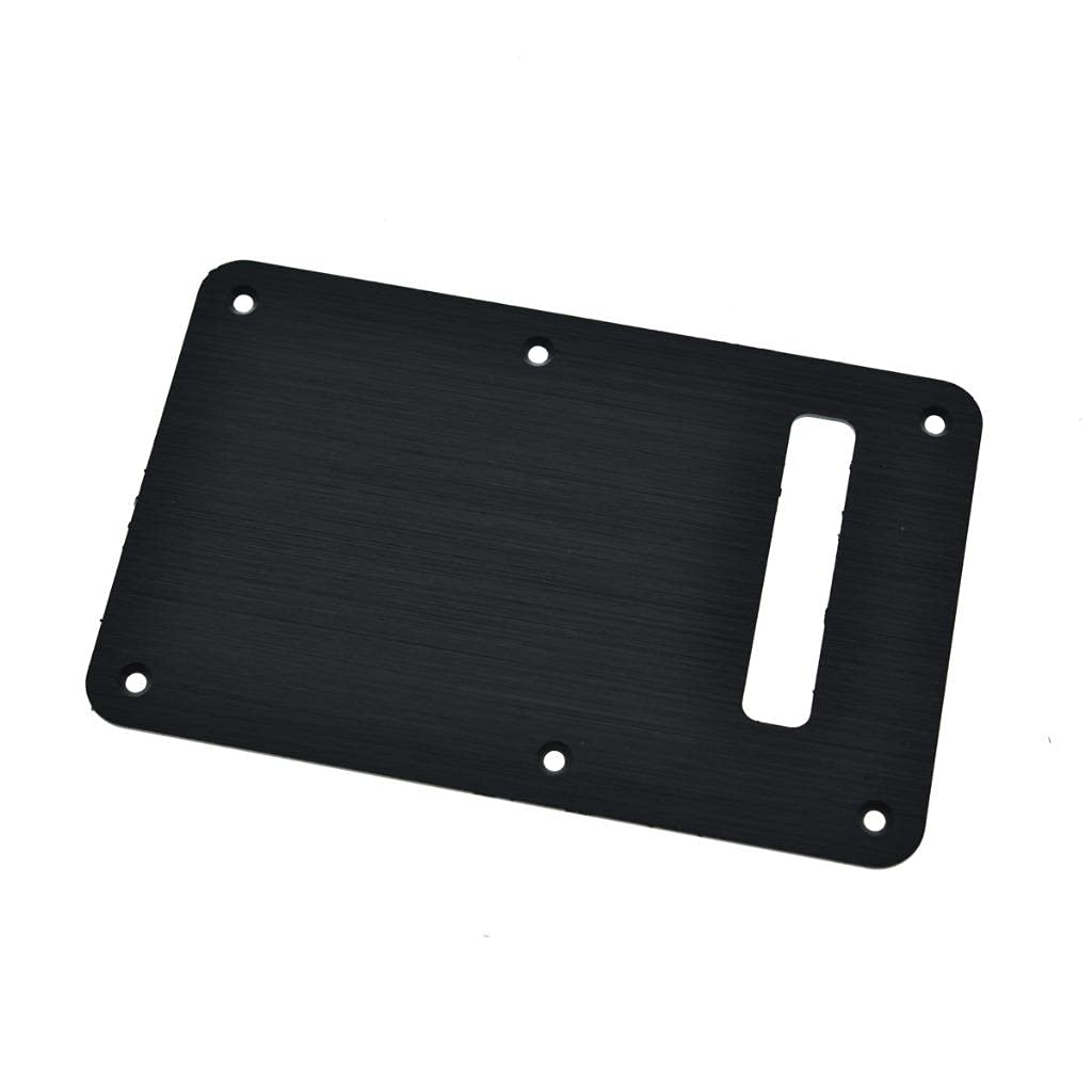 KAISH 6-otworowa metalowa aluminiowa anodowana nowoczesny styl ST Strat płyta tylna Tremolo Trem pokrywa do pusty pasuje do amerykańskiego/meksykańskiego błotnika Strat czarny