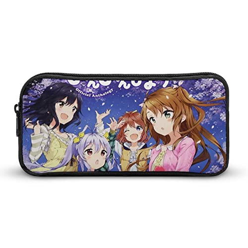 のんのんびより ペンポーチ 筆入れ 可愛い 化粧ポーチ 小銭入れ 人気 シンプル おしゃれ 多機能 筆箱 学生 キング 小物入れ 大容量 収納 シンプル かわいい 子供 人気 入学祝い 通学 文房具 贈り物 22*12*5cm