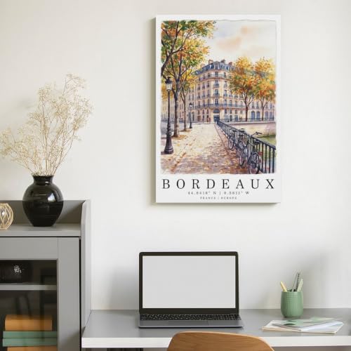 Poster de voyage Bordeaux de qualite superieure pour une decoration de standing