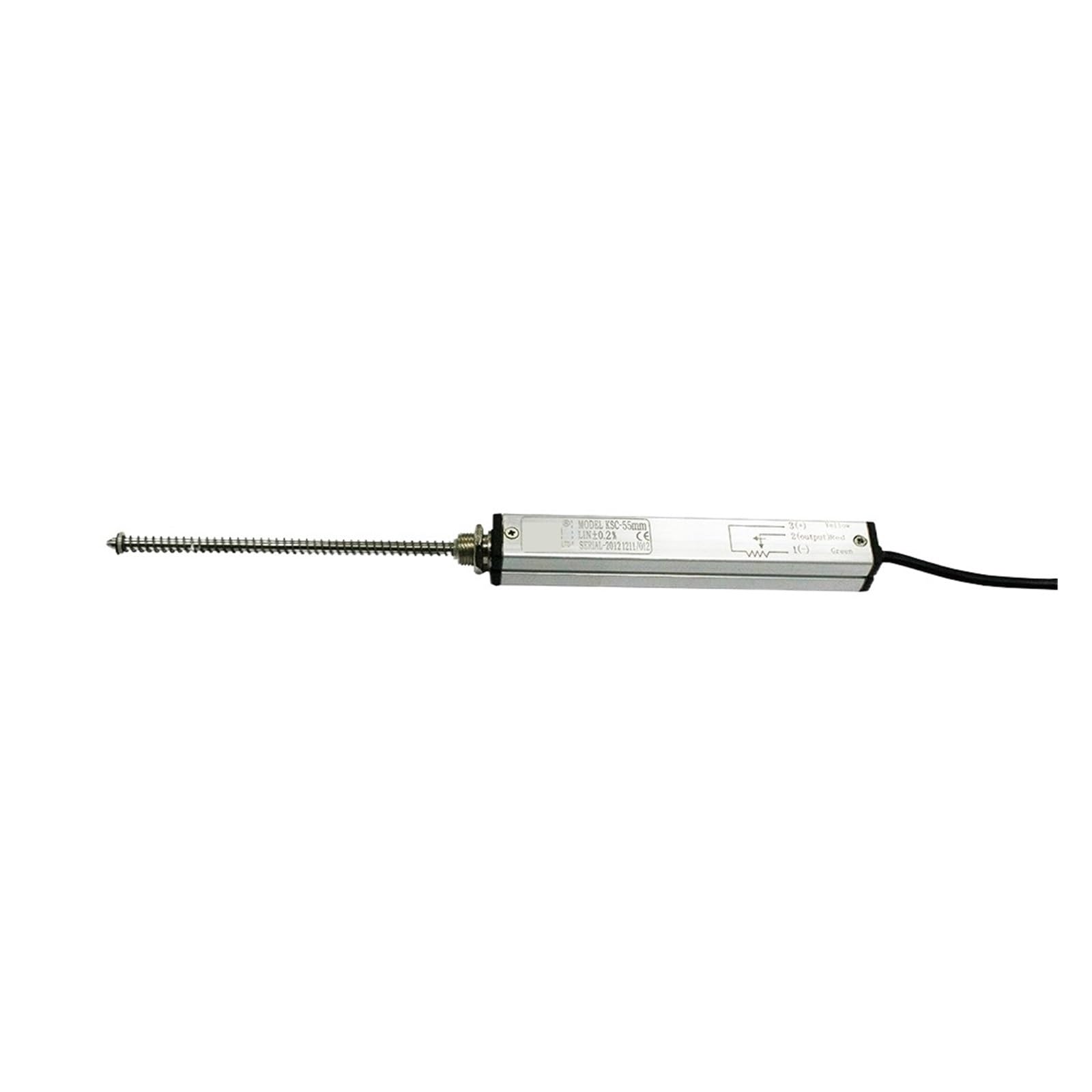 Capteur de déplacement et position à potentiomètre linéaire ressort rappel automatique 5-100 mm Suivi des mouvements mécaniques