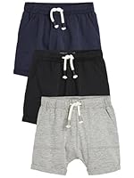 NEXT Leichte Jerseyshorts, 3er-Pack Marineblau/Grau/Schwarz 12 Monate