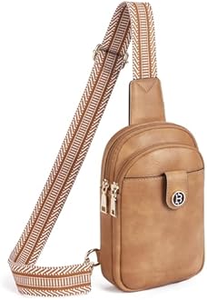 BOSTANTEN Sling Bag Women Leather CrossBody Purse Small Sling Bags for Women Fanny Pack Travel