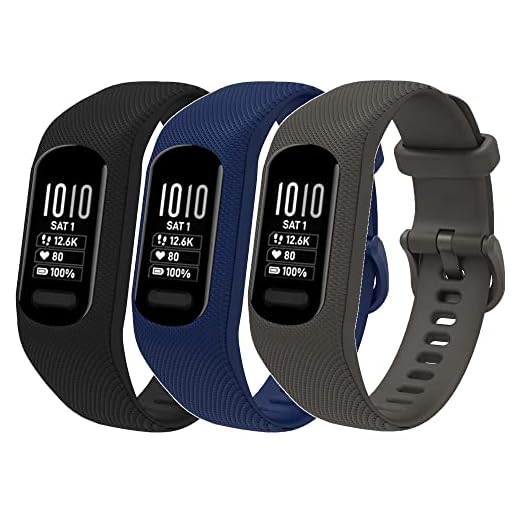 Baaletc Correa Compatible con Garmin vivosmart 5,Ajustable Silicona Deportiva Band Repuesto Pulsera para Garmin vivosmart 5